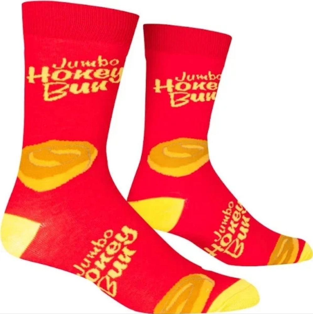 Hostess Jumbo Honey Bun Crazy Crew Socks Men's Size 6-12 Novelty Multicolor New